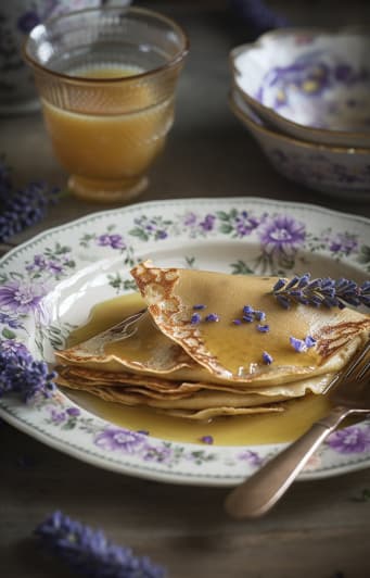 Recipe for crepes with Provence lavender honey